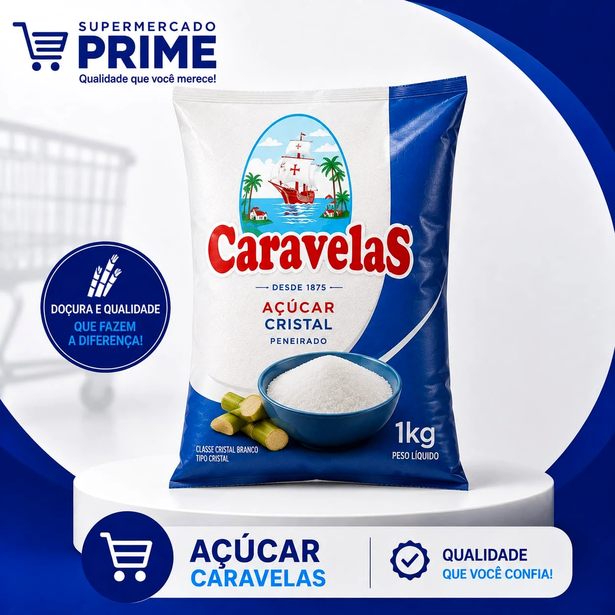 Açúcar Caravelas no Supermercado Prime