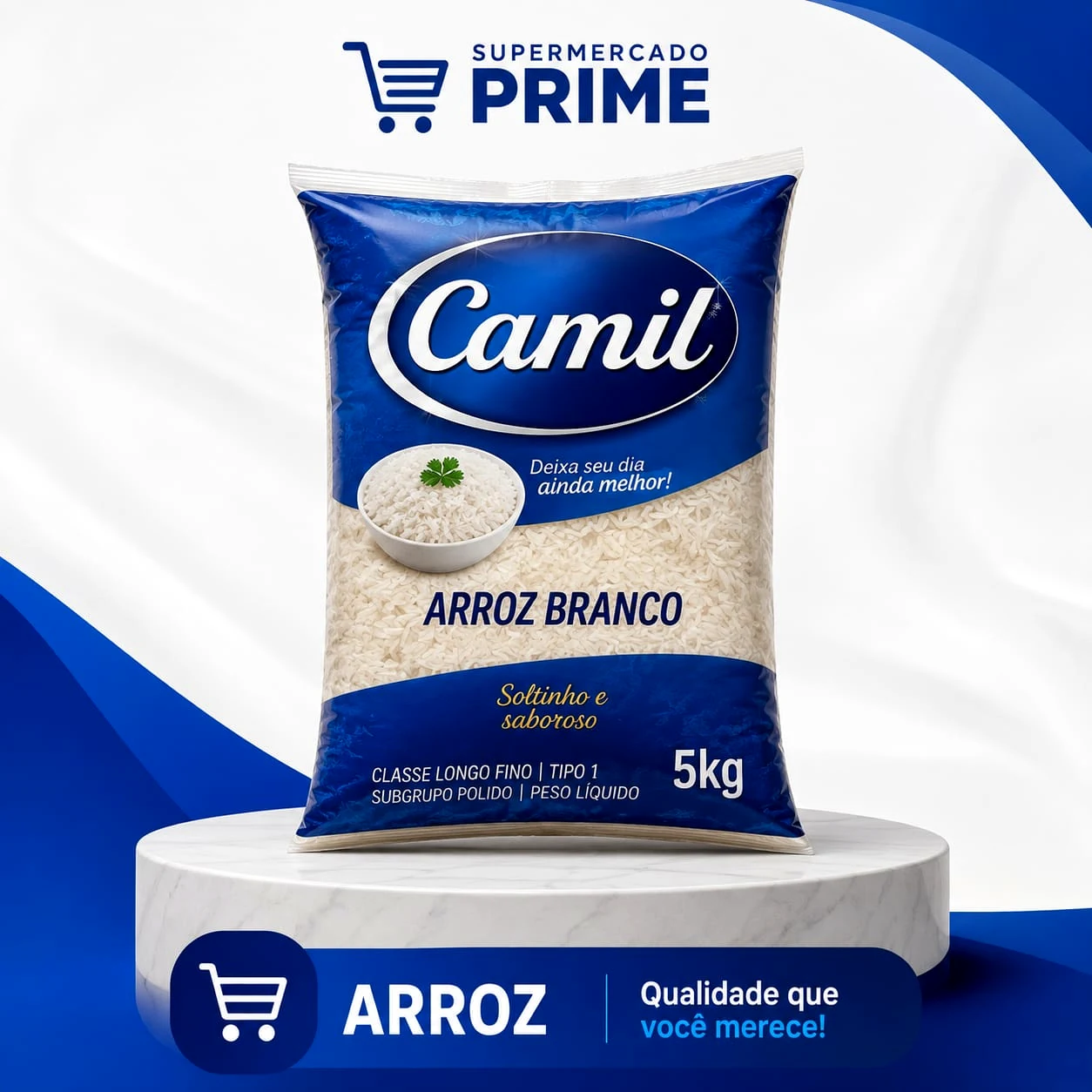 Arroz Camil no Supermercado Prime