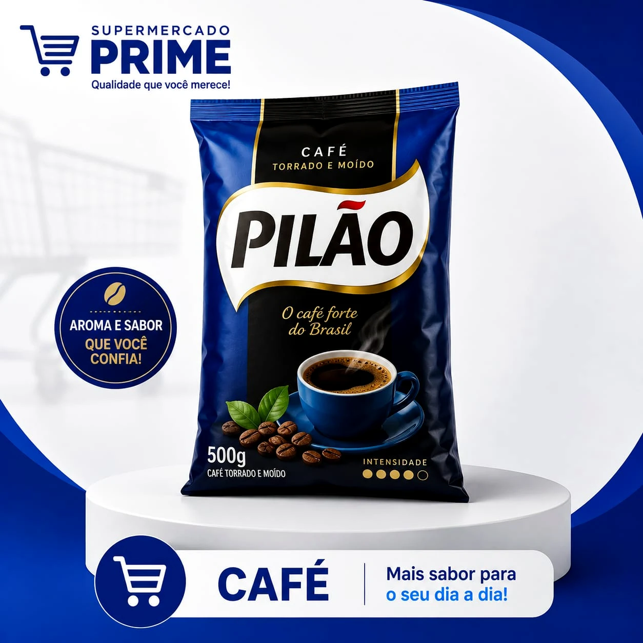 Café Pilão no Supermercado Prime