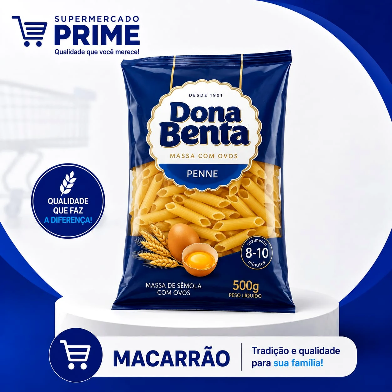 Macarrão Dona Benta no Supermercado Prime